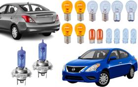Kit super branca farol lanterna nissan versa 2012 2013 2014