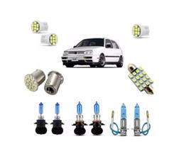 Kit Super Branca Golf Mexicano 95 A 97 98 Faról/milha + Led Kit Super Branca Golf Mexicano 95 A 97 98 Faról/milha + Led