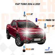 Kit Super Brancas TechOne Fiat Toro 2016 a 2021 com Brinde Kit Super Brancas TechOne Fiat Toro 2016 a 2021 com Brinde