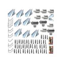 Kit Super Calha Telhado Beiral 0,30x15m Galv Saída Redonda
