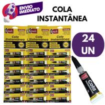 Kit Super Cola Instantânea 3g Gel Ultra Secagem Rápida Adesivo Uso Geral Cartela Cor Transparente