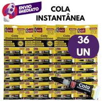 Kit Super Cola Instantânea 3g Gel Ultra Secagem Rápida Adesivo Uso Geral Cartela Cor Transparente