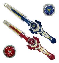 Kit Super Espada Giroscópio Com Lançador De Beyblades + 1.