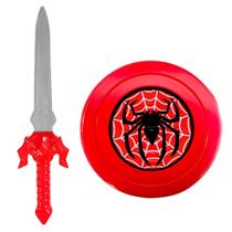 Kit Super Especial Infantil do Aranha com Espada e Escudo Homem Aranha