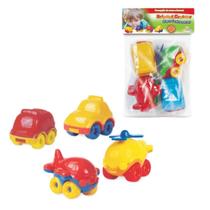 Kit Super Frotinha 4 Carrinhos Coloridos Brinquedos Criança