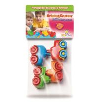Kit Super Frotinha 4 Carrinhos coloridos Cores Diversas Brinquedos Criança Bebê