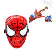 Kit Super-Herói Mirim: Máscara + Bracelete de Ação com Luz e Som 4 Discos