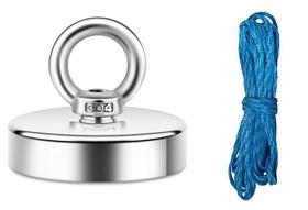 Kit Super Imã Para Pesca Magnetica 110kg De Tração + Corda