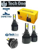 Kit Super Led 6000K Code 12V Farois Dianteiros NISSAN KICKS ANO 2016 + Alto H1 Baixo H1