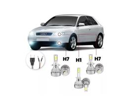 Kit Super Led Audi A3 1996/2003 Farol Alto Baixo E Milha - V10