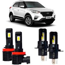Kit Super Led Boost 6000k Creta 2017 a 2020 Foco Simples sem Projetor Kit Super Led Boost 6000k Creta 2017 a 2020 Foco Simples sem Projetor