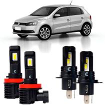 Kit Super Led Boost 6000k Gol G5 G6 G7 G8 2009 a 2023 Foco Simples Exceto Rallye