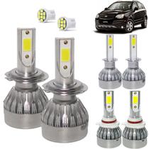 Kit Super Led Captiva 2008 09 10 11 12 13 14 2015 2016 Farol Baixo H7 + Alto H1 + Milha H11 20000 Lumens - LuxLed V10 Mini