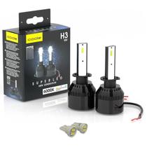 Kit Super Led Code / Techone 6000k H3 + brinde Par T10