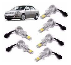 Kit Super Led Corolla 2003 2004 2005 Farol E Milha 6000K