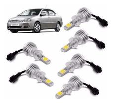 Kit Super Led Corolla 2003 2004 2005 Farol E Milha 6000K Kit Super Led Corolla 2003 2004 2005 Farol E Milha 6000K