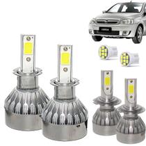 Kit Super Led Corsa 2002 03 04 05 06 07 08 09 10 11 12 13 14 Baixo H7 + Milha H3 20000 Lumens