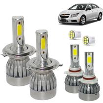 Kit Super Led Cruze 2011 2012 2013 2014 Farol Alto e Baixo H4 + Milha H11 20000 Lumens Kit Super Led Cruze 2011 2012 2013 2014 Farol Alto e Baixo H4 + Milha H11 20000 Lumens