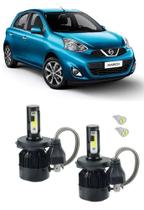 Kit Super Led Farol Alto E Baixo H4 Nissan March 2011 Kit Super Led Farol Alto E Baixo H4 Nissan March 2011