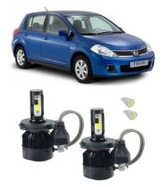 Kit Super Led Farol Alto E Baixo Nissan Tiida H4 Kit Super Led Farol Alto E Baixo Nissan Tiida H4