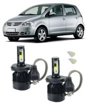 Kit Super Led Farol Alto E Baixo Volkswagen Fox Foco Simples H4