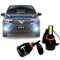 Kit Super Led Farol Milha/Neblina H11 Honda Fit 09 Ate 19 6000K