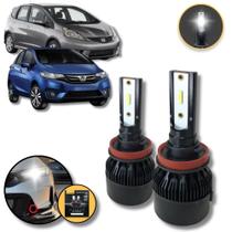 Kit Super Led Farol Milha/Neblina H11 Honda Fit 09 Ate 19 6000K