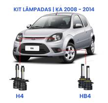 Kit Super Led Ford Ka 2008/2014 Farol Alto Baixo E Milha