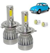 Kit Super Led Fusca 1971 a 1996 Farol Alto e Baixo H4 20000 Lumens - LUX LED V10