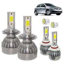 Kit Super Led Gol G5 2008 a 2012 Farol Duplo Baixo H7 + Milha HB4 20000 Lumens - LuxLed V10 Mini