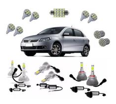 Kit Super Led Gol G5 Farol Alto, Baixo E Milha + Led 6000K