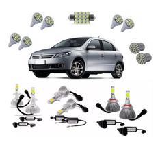 Kit Super Led Gol G5 Farol Alto, Baixo E Milha + Led 6000k