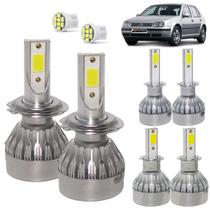 Kit Super Led Golf IV 1999 a 2006 Farol Baixo H7 + Alto H1 + Milha H3 20000 Lumens