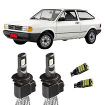 Kit Super Led H4 6000K Canceller Alto e Baixo Gol G1 + T10