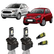 Kit Super Led H4 6000K Canceller Ford Ka Foco Simples + T10 Kit Super Led H4 6000K Canceller Ford Ka Foco Simples + T10