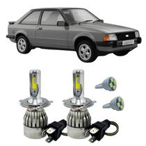 Kit Super Led H4 6000K Farol Auto Baixo Escort 1983/96 + T10