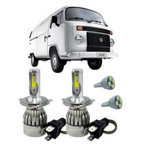 Kit Super Led H4 6000K Farol Auto Baixo Kombi 1957/2016 +T10