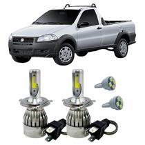 Kit Super Led H4 6000K Farol Auto Baixo Strada Foco Simples