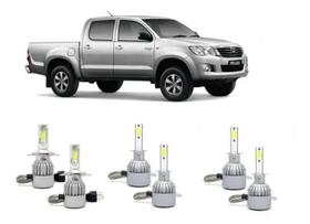 Kit Super Led Hilux Srv 2012/2014 - Farol Alto Baixo E Milha