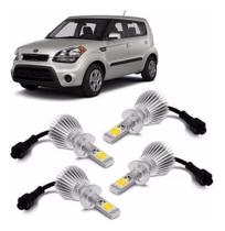 Kit Super Led Kia Soul 2010 2011 2012 Farol E Milha 6000K