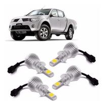 Kit Super Led L200 Triton 2008 2009 2010 Farol E Milha 6000K