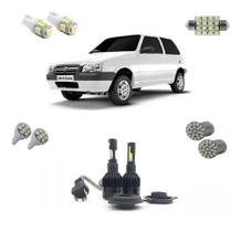 Kit Super Led Lâmpadas Farol Alto Baixo H4 Fiat Uno Mille Kit Super Led Lâmpadas Farol Alto Baixo H4 Fiat Uno Mille