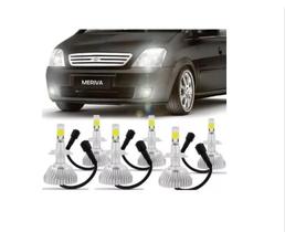 Kit Super Led Meriva Alto Baixo Milha