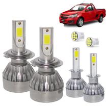 Kit Super Led Montana 2011 12 13 14 15 16 17 2018 Farol Baixo H7 + Alto H1 20000 Lumens - LuxLed V10 Mini