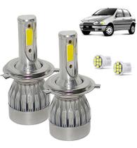 Kit Super Led Palio G1 1996 a 1999 Farol Alto e Baixo H4 20000 Lumens Kit Super Led Palio G1 1996 a 1999 Farol Alto e Baixo H4 20000 Lumens