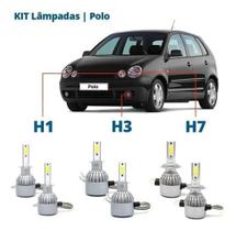 Kit Super Led Polo 2002/06 - Farol Alto, Baixo E Milha