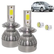 Kit Super Led Polo 2007 a 2013 Farol Baixo H7 20000 Lumens