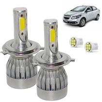 Kit Super Led Prisma 2013 14 15 16 17 18 19 20 Farol Alto e Baixo H4 20000 Lumens