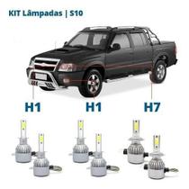 Kit Super Led S-10 2001/2011 Farol Alto Baixo Milha