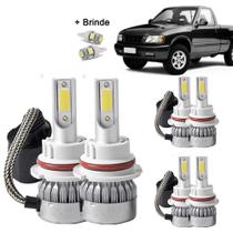 Kit Super Led S10 1999 2000 Farol Baixo HB4 + Alto HB3 + Milha HB4 20000 Lumens